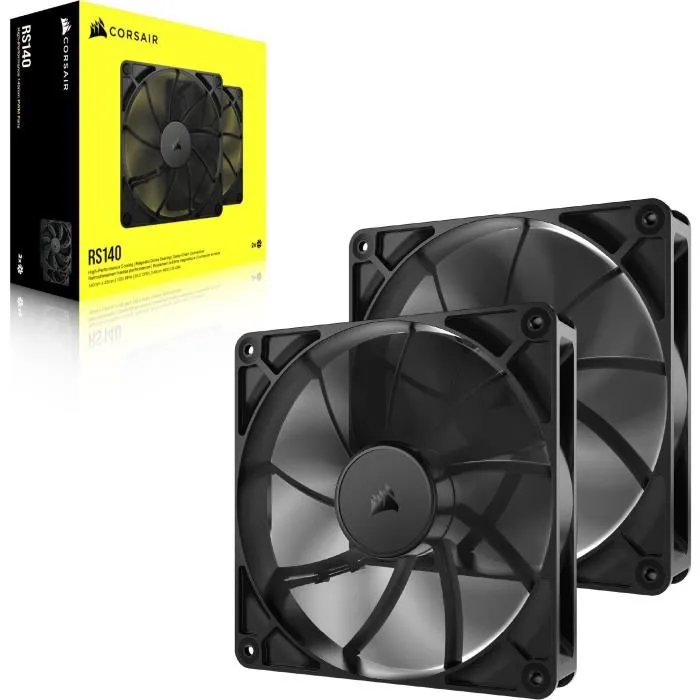 Corsair RS140 Pack de 2 ventilateurs PWM 140 mm Corsair RS140 Pack de 2 ventilateurs PWM 140 mm