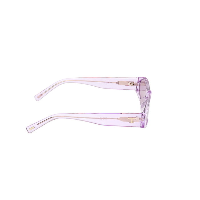 Tod'S Lunettes de soleil femme TO0362-H 78Y forme ovale monture lilas brillant verres violet, 57mm