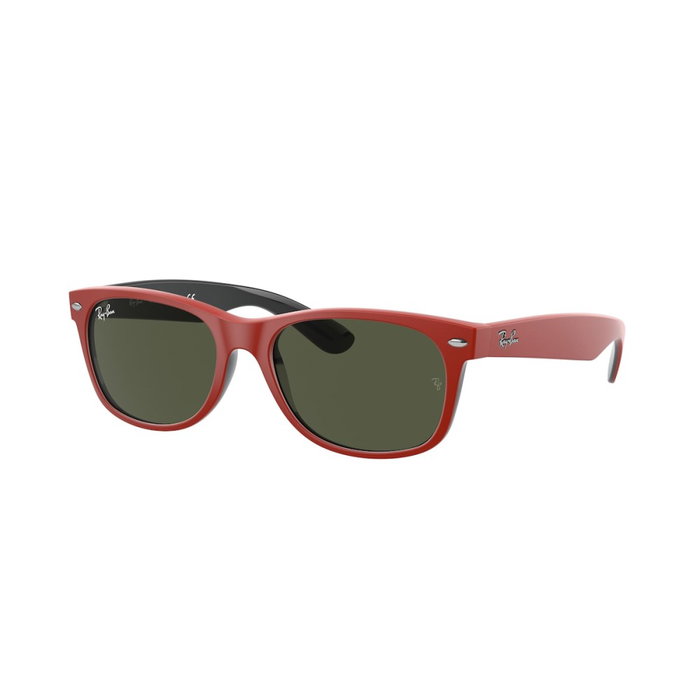 Ray Ban RB2132-646631 Lunettes de soleil New Wayfarer Rouge/Vert Ray Ban RB2132-646631 Lunettes de soleil New Wayfarer Rouge/Vert