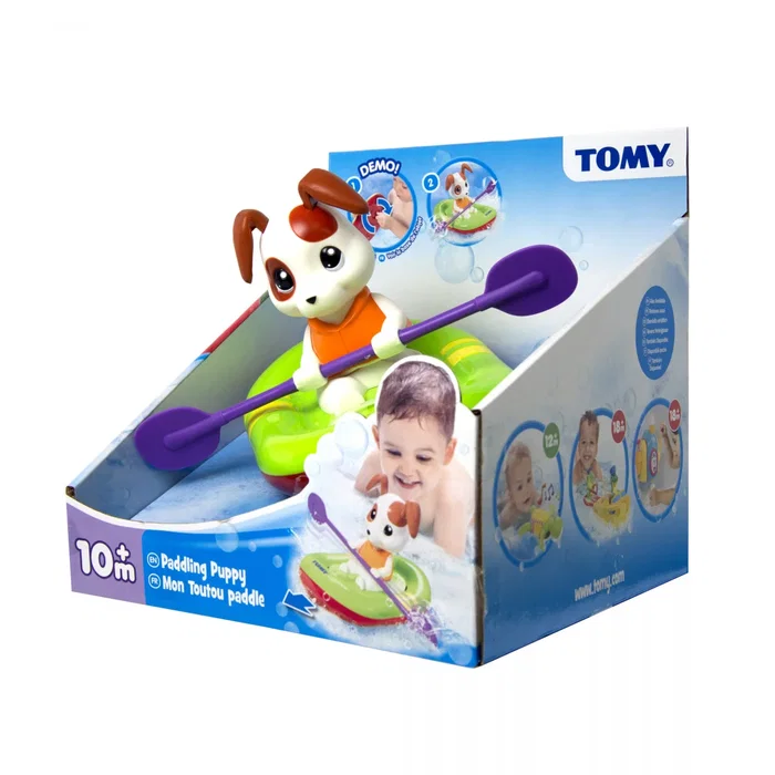 Tomy Toomies Chiot qui pagaye, Chiot au bain