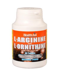 HEALTH AID L-Arginine et L-Ornithine 60 comprimés