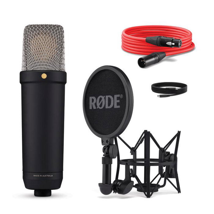 RØDE Microphone à condensateur NT1-A 5ème génération avec XLR/USB-C, Noir (NT1GEN5B)