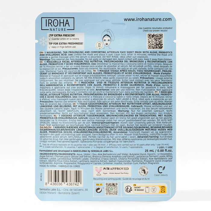 Iroha Masque Aftersun Nutritious aux Algues