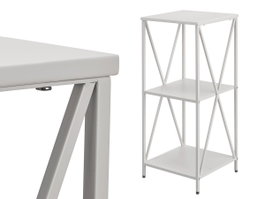 Giftdecor Étagère 3 Niveaux Gris Metal 33 x 72.5 x 5.5 cm