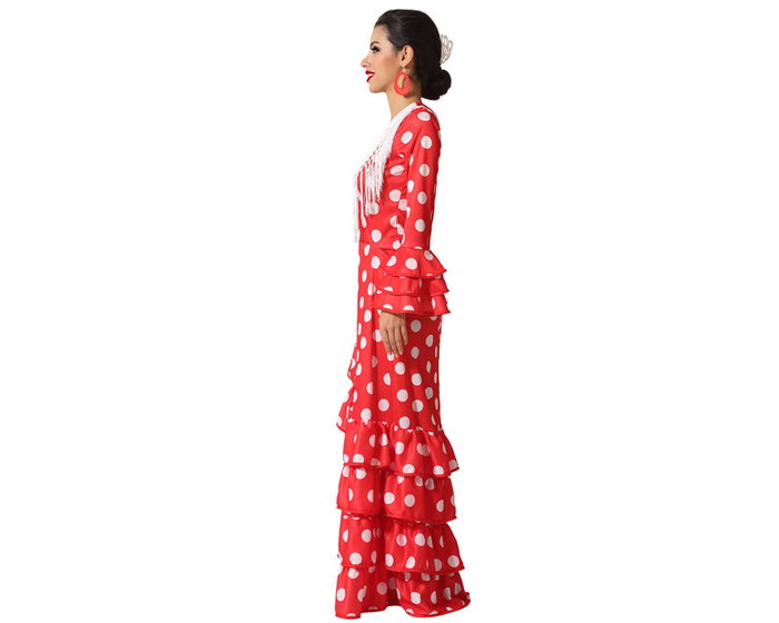 atosa Déguisement Flamenca Rouge à Franges pour Adulte