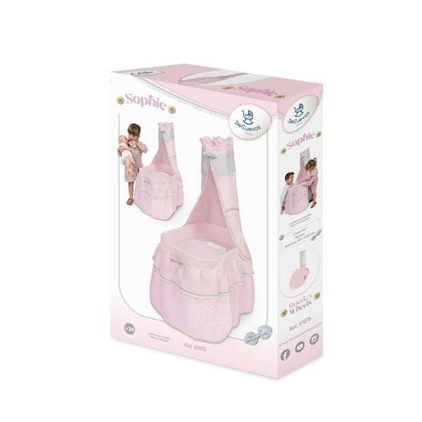 Decuevas Moisés - Lit de poupée en métal et polyester pour poupées jusqu'à 60 cm, produit en espagnol