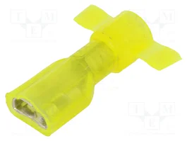 PANDUIT Connecteur plat femelle isolé jaune 6,3mm