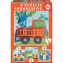 Educa Puzzle Progressif 4 en 1 Animaux Sauvages, 4 Puzzles de 6 à 16 Pièces, Jouet Éducatif Enfant, Fabriqué en Espagne