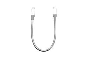 Verbatim Câble USB-C vers USB-C 30 cm en Acier Inoxydable - Transfert de Données et Charge Rapide USB 3.1 Gen 2 (10 Gbit/s), 3A, Revêtement Aluminium