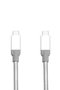 Verbatim Câble USB-C vers USB-C 30 cm en Acier Inoxydable - Transfert de Données et Charge Rapide USB 3.1 Gen 2 (10 Gbit/s), 3A, Revêtement Aluminium