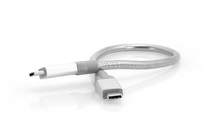 Verbatim Câble USB-C vers USB-C 30 cm en Acier Inoxydable - Transfert de Données et Charge Rapide USB 3.1 Gen 2 (10 Gbit/s), 3A, Revêtement Aluminium
