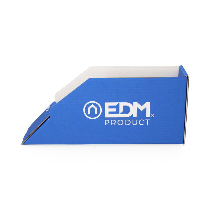 Edm Caisse présentoir matériel électrique, carton bleu, 100 x 370 x 158 mm Edm Caisse présentoir matériel électrique, carton bleu, 100 x 370 x 158 mm