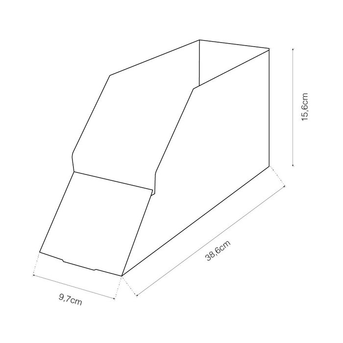 Edm Caisse présentoir matériel électrique, carton bleu, 100 x 370 x 158 mm Edm Caisse présentoir matériel électrique, carton bleu, 100 x 370 x 158 mm