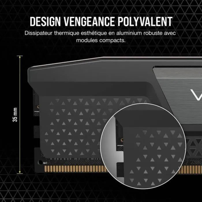 Corsair Vengeance 64 Go (2x32 Go) DDR5 5200 MHz CL40 - Noir
