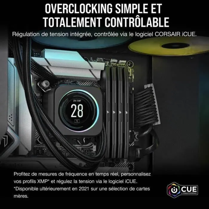 Corsair Vengeance 64 Go (2x32 Go) DDR5 5200 MHz CL40 - Noir