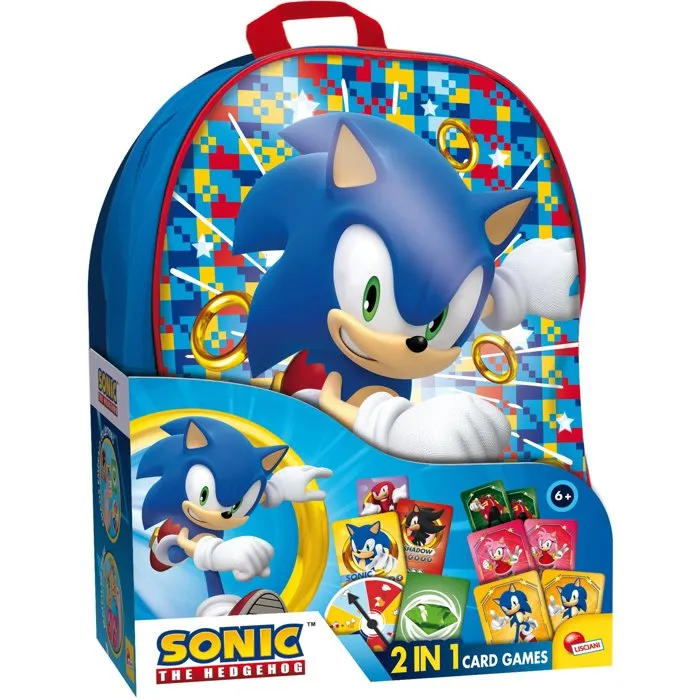 Lisciani Giochi Sonic Sac à Dos Jeux de Cartes - Jeux de voyage avec sac à dos inclus Lisciani Giochi Sonic Sac à Dos Jeux de Cartes - Jeux de voyage avec sac à dos inclus