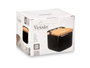 Vessia Saliera en Céramique Noir avec Couvercle Bambou 14.5 x 11.5 cm (Set de 6)