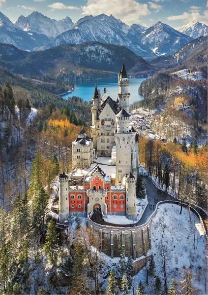 Educa Puzzle 1000 pièces Château de Neuschwanstein vu du ciel Educa Puzzle 1000 pièces Château de Neuschwanstein vu du ciel