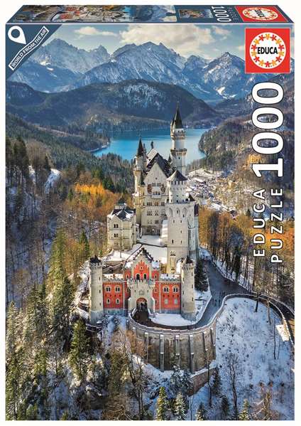 Educa Puzzle 1000 pièces Château de Neuschwanstein vu du ciel Educa Puzzle 1000 pièces Château de Neuschwanstein vu du ciel