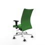 Piqueras Y Crespo Chaise de bureau Albacete confidente, Vert, Mécanisme Sincro, Bras 1D, Roues 65 mm
