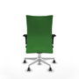 Piqueras Y Crespo Chaise de bureau Albacete confidente, Vert, Mécanisme Sincro, Bras 1D, Roues 65 mm