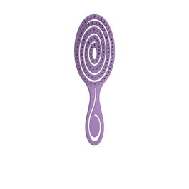 Wad Professional Beauty Cepillo Ellipse Violet - Cepillo démêlant biodégradable aux poils ultrafins souples pour lisser sans abîmer les cheveux - Violet