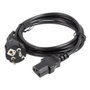 Lanberg Câble d'alimentation Schuko CEE 7/7 C13, Noir, 1,8 m