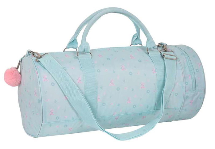 Safta Bolsa Sport Moos "Garden" 54 x 24 x 24 cm - Sac de sport rembourré avec impression Rolling Printing, Bleu Turquoise