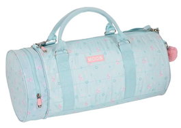 Safta Bolsa Sport Moos "Garden" 54 x 24 x 24 cm - Sac de sport rembourré avec impression Rolling Printing, Bleu Turquoise