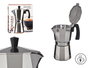 Kinvara Cafetière Aluminium 9 Tasses avec Anse 19 x 21,5 x 10,5 cm Argent (Set de 12)