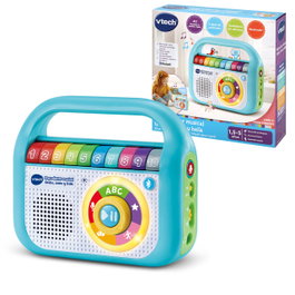 V-Tech Enregistreur Musical Interactif avec Micro, Bluetooth et 40 Chansons éducatives - Jouet d'éveil pour Enfants dès 18 mois (Réf. 80-615522)