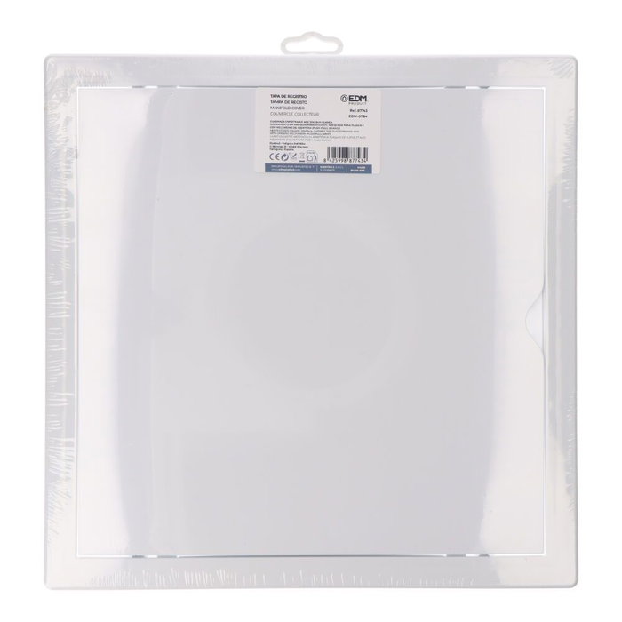 Edm Trappe de visite carrée encastrable abs 30x30cm blanche pour pladur avec mécanisme push-pull