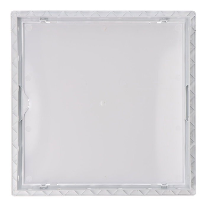 Edm Trappe de visite carrée encastrable abs 30x30cm blanche pour pladur avec mécanisme push-pull