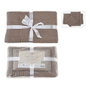 Essencial Lot de 3 serviettes de bain 30x50 50x100 70x140 cm gris taupe
