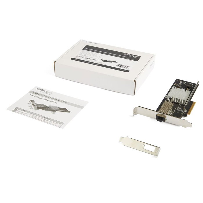 StarTech.com PEX40GRQSFPI Carte réseau QSFP+ 40GbE 1 port Ethernet, PCI Express 3.0 x8, faible encombrement StarTech.com PEX40GRQSFPI Carte réseau QSFP+ 40GbE 1 port Ethernet, PCI Express 3.0 x8, faible encombrement