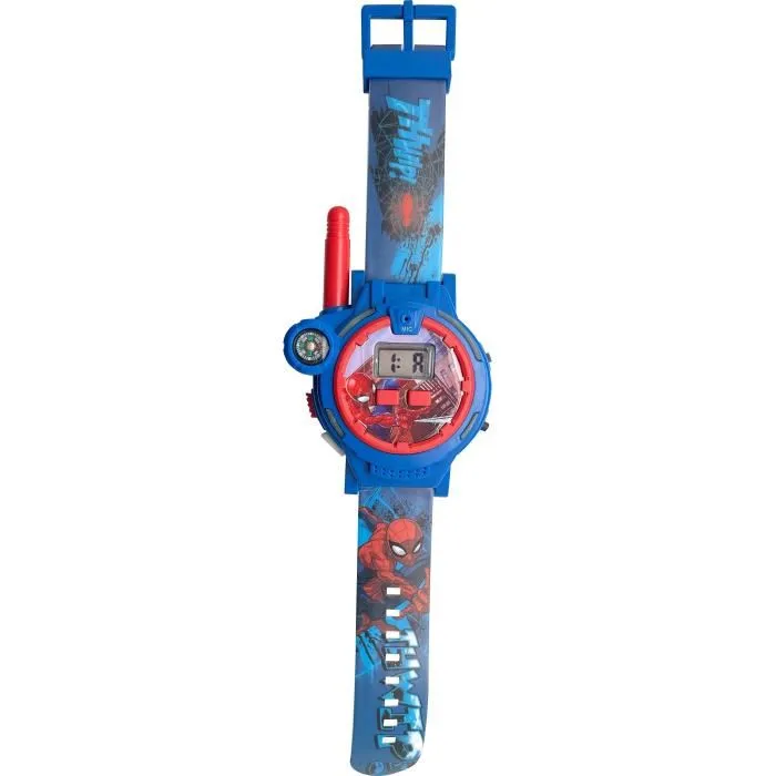 Kids Licensing Montre Talkie-Walkie 2 en 1 Spiderman SPD40156 - Chronomètre, Boussole, Portée 100 m