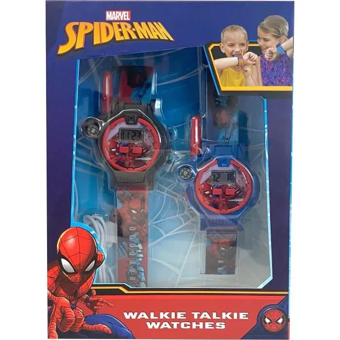 Kids Licensing Montre Talkie-Walkie 2 en 1 Spiderman SPD40156 - Chronomètre, Boussole, Portée 100 m