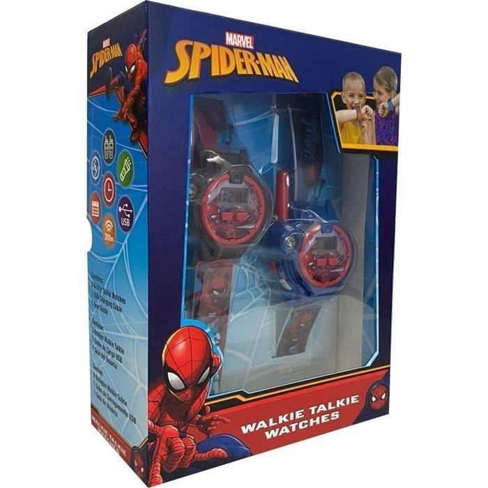 Kids Licensing Montre 2 en 1 Talkie-Walkie Spiderman - Vert