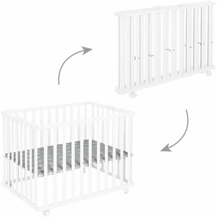 Roba Parc bébé pliable Little Stars Motif Étoile Blanc Roba Parc bébé pliable Little Stars Motif Étoile Blanc