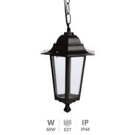 GSC Evolution Lanterne de jardin suspendue Série Lenna E27 Negro