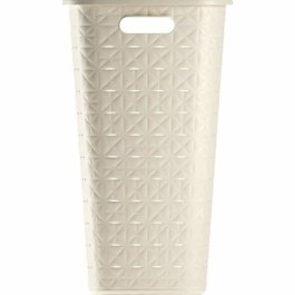 Curver Coffre à linge Softex 56 L Blanc cassé
