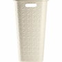 Curver Coffre à linge Softex 56 L Blanc cassé