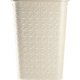 Curver Coffre à linge Softex, 56 litres, beige - Rangement pour buanderie, plastique résistant