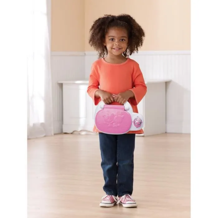 VTECH Ordi P'tit Genius Ourson Rose - Ordinateur éducatif enfant 2 à 5 ans, français, couleur rose, piles incluses, garanti 2 ans