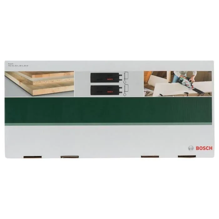 Bosch - Rail de guidage pour scie circulaire PKS 55 A / 66 A/AF - 2 rails de 700 mm en plastique gris pour coupes à 45° et 90°