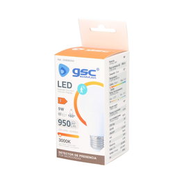 Ampoule LED standard avec capteur de présence 9W E27 3000K
