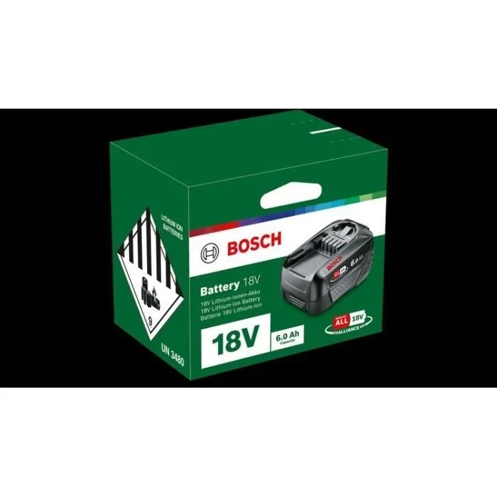 Bosch - Batterie 18V 6 Ah POWER FOR ALL, grande autonomie pour bricolage maison et jardin