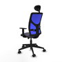 Piqueras y Crespo Chaise de Bureau Motilla Gris foncé et Bleu