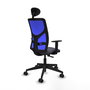 Piqueras y Crespo Chaise de Bureau Motilla Gris foncé et Bleu