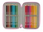 Safta Plumier Triple 37 Pièces pour Crayons - Dimensions : 12,5 x 19,5 x 5,5 cm
